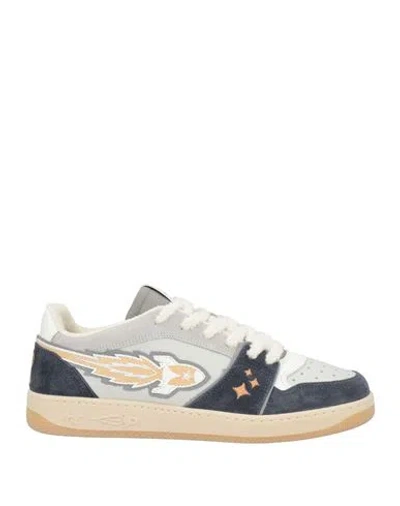 Enterprise Japan Man Sneakers Light Grey Size 11 Calfskin, Textile Fibers In Gray