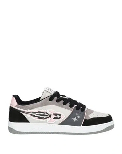 Enterprise Japan Man Sneakers Light Grey Size 9 Calfskin In Black