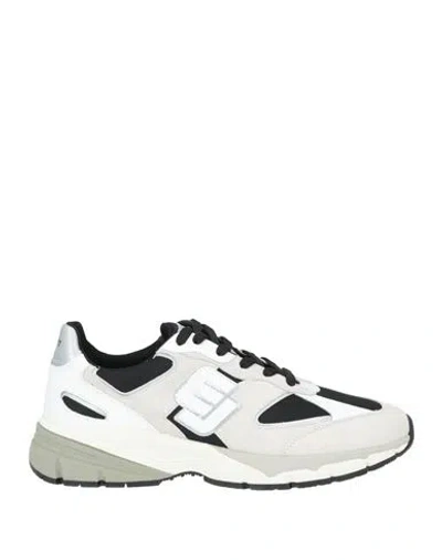 Enterprise Japan Man Sneakers Light Grey Size 9 Textile Fibers, Cow Leather In Multi