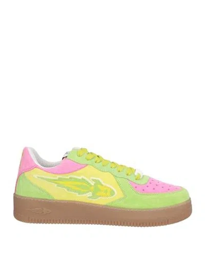 Enterprise Japan Man Sneakers Lime Green Size 9 Bovine Leather