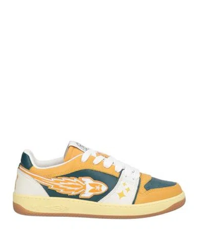 Enterprise Japan Man Sneakers Marigold Size 9 Calfskin In Yellow