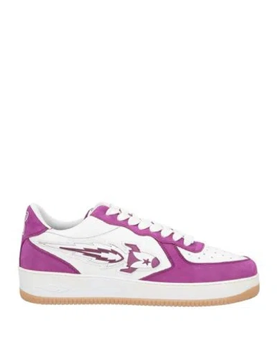 Enterprise Japan Man Sneakers Mauve Size 12 Calfskin In Purple