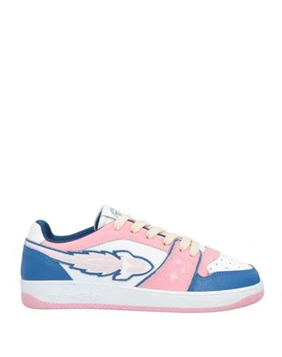 Enterprise Japan Man Sneakers Pink Size 13 Leather, Textile Fibers