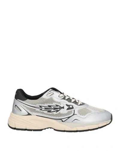 Enterprise Japan Man Sneakers Silver Size 9 Synthetic Material, Textile Fibers In Multi