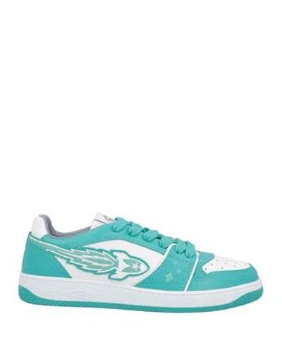Enterprise Japan Man Sneakers Turquoise Size 7 Calfskin In Blue