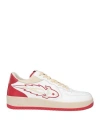 Enterprise Japan Man Sneakers White Size 7 Calfskin, Textile Fibers In White