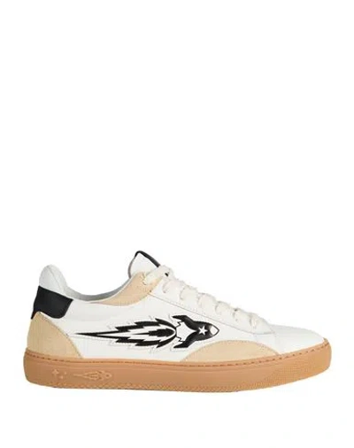 Enterprise Japan Man Sneakers White Size 8 Calfskin, Cow Leather