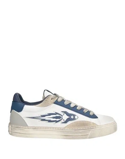 Enterprise Japan Man Sneakers White Size 9 Leather In Blue