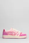 ENTERPRISE JAPAN SNEAKERS IN ROSE-PINK SUEDE AND LEATHER