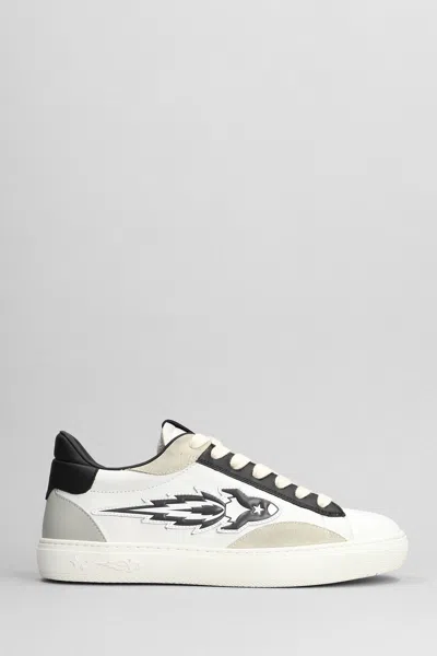 Enterprise Japan Sneakers In White Suede And Leather In White And Black