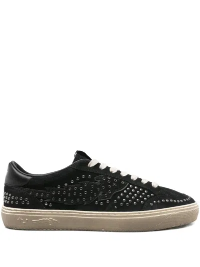 Enterprise Japan Studded Suede Low-top Sneakers In Animal Print