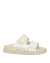 Enterprise Japan Woman Sandals Beige Size 11 Calfskin In Beige