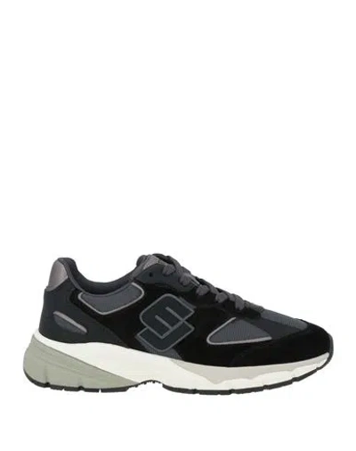 Enterprise Japan Woman Sneakers Black Size 12 Leather, Textile Fibers
