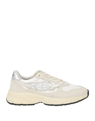 Enterprise Japan Woman Sneakers Light Grey Size 8 Cow Leather, Calfskin, Nylon In Multi