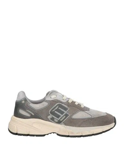 Enterprise Japan Woman Sneakers Light Grey Size 8 Leather, Textile Fibers In Animal Print