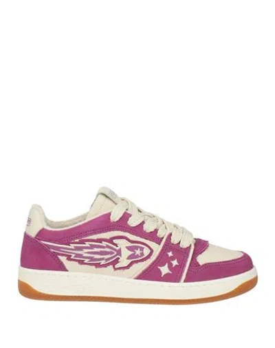 Enterprise Japan Woman Sneakers Magenta Size 7 Calfskin In Purple