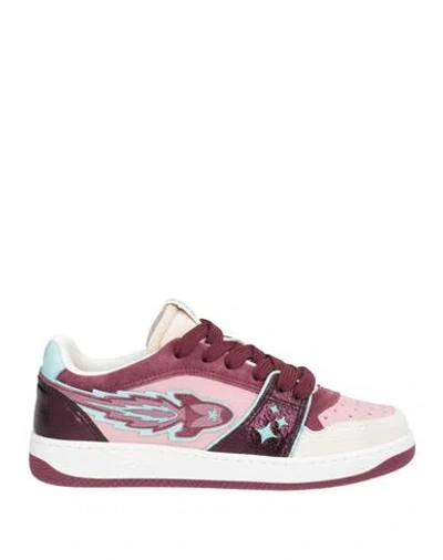 Enterprise Japan Woman Sneakers Pink Size 8 Leather In Multi