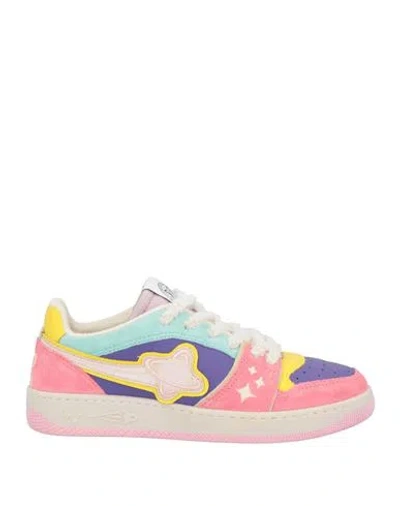 Enterprise Japan Woman Sneakers Purple Size 8 Leather, Textile Fibers