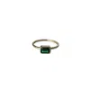 Enti Ana Women's Gold / Green Emerald Rectangle Ring