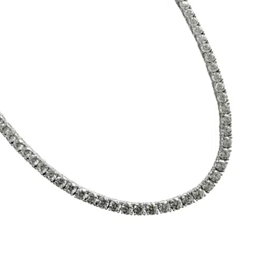 Enti Ana Women's Silver Tennis Necklace