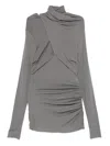Entire Studios Draped Blouse In Gray