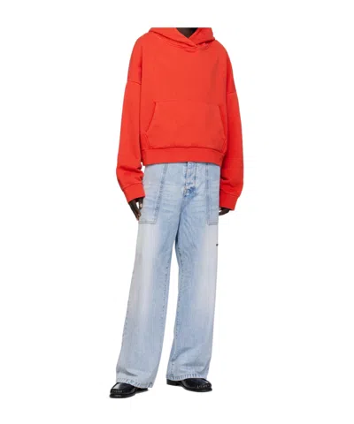 Entire Studios 510 Gsm Organic Cotton Fleece Hoodie In Orange