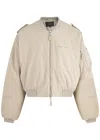 Entire Studios A-4 Padded Cotton-poplin Bomber Jacket In White