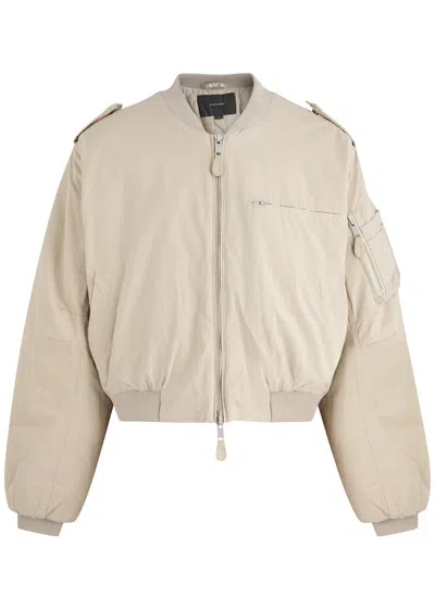 Entire Studios A-4 Cotton Bomber Jacket In White