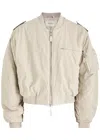 Entire Studios A-4 Padded Cotton-poplin Bomber Jacket In Grey