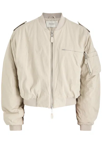 Entire Studios A-4 Padded Cotton-poplin Bomber Jacket In Grey