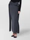 Entire Studios Ankle Length Wool Skirt With Wrap Detail In Blue