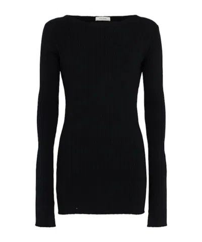 Entire Studios Arches Long-sleeved Knitwear In Black