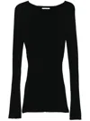 Entire Studios Black Arches Long Sleeve Knit Sweater In Black