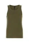 Entire Studios Army Green Stretch Cotton Tank Top