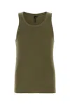 Entire Studios Army Green Stretch Cotton Tank Top In Military