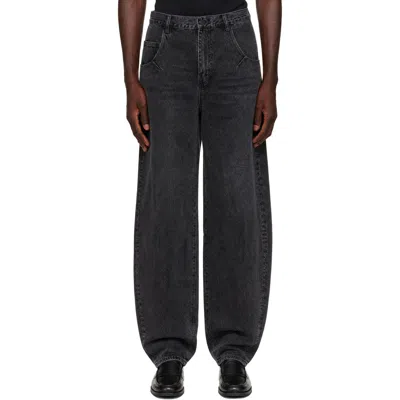 Entire Studios Ascent Barrel-leg Jeans In Black
