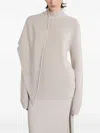 Entire Studios Wrap Sweater Knitwear In Grey Wool In Neutral