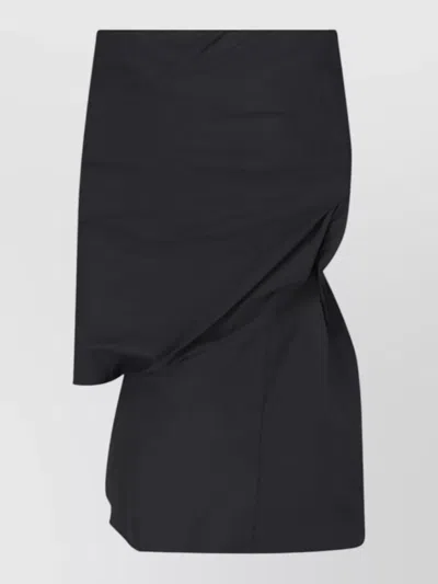 Entire Studios Asymmetric Skirt Sleeves And Draped Detail In Blue