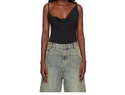 Entire Studios Black Torbid Bodysuit In Gray
