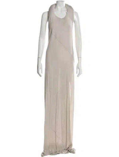 Pre-owned Entire Studios Asymmetrical Long Dress In Neutrals