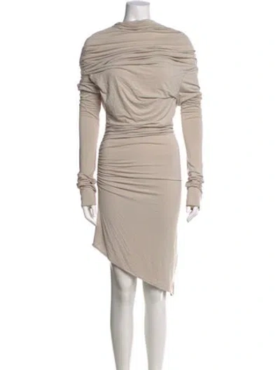 Pre-owned Entire Studios Asymmetrical Midi Length Dress In Neutrals