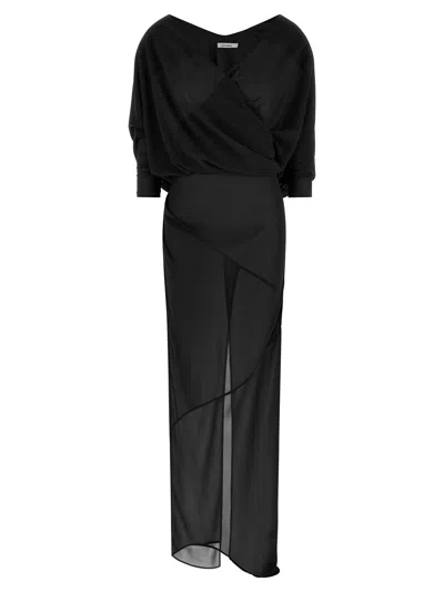 Entire Studios Asymmetrical Skirt Dress In Black