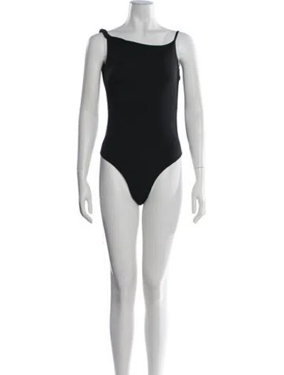 Pre-owned Entire Studios Asymmetrical Sleeveless Bodysuit W/ Tags In Black