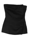 Entire Studios Asymmetrical Tube Top In Black