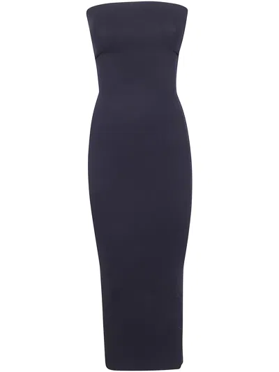 Entire Studios "bandeau" Midi Dress In Blue