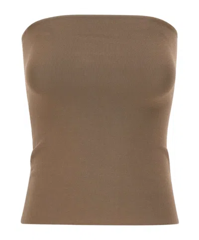 Entire Studios Bandeau Slim Top In Brown