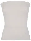 Entire Studios Ribbed-knit Strapless Top In White