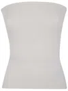 Entire Studios Ribbed-knit Strapless Top In White