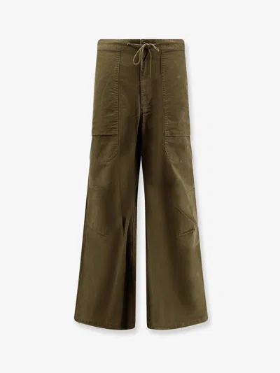 Entire Studios Barren Cargo Trousers With Drawstring At The Bottom In Green