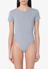 Entire Studios Basic Crewneck Bodysuit In Gray